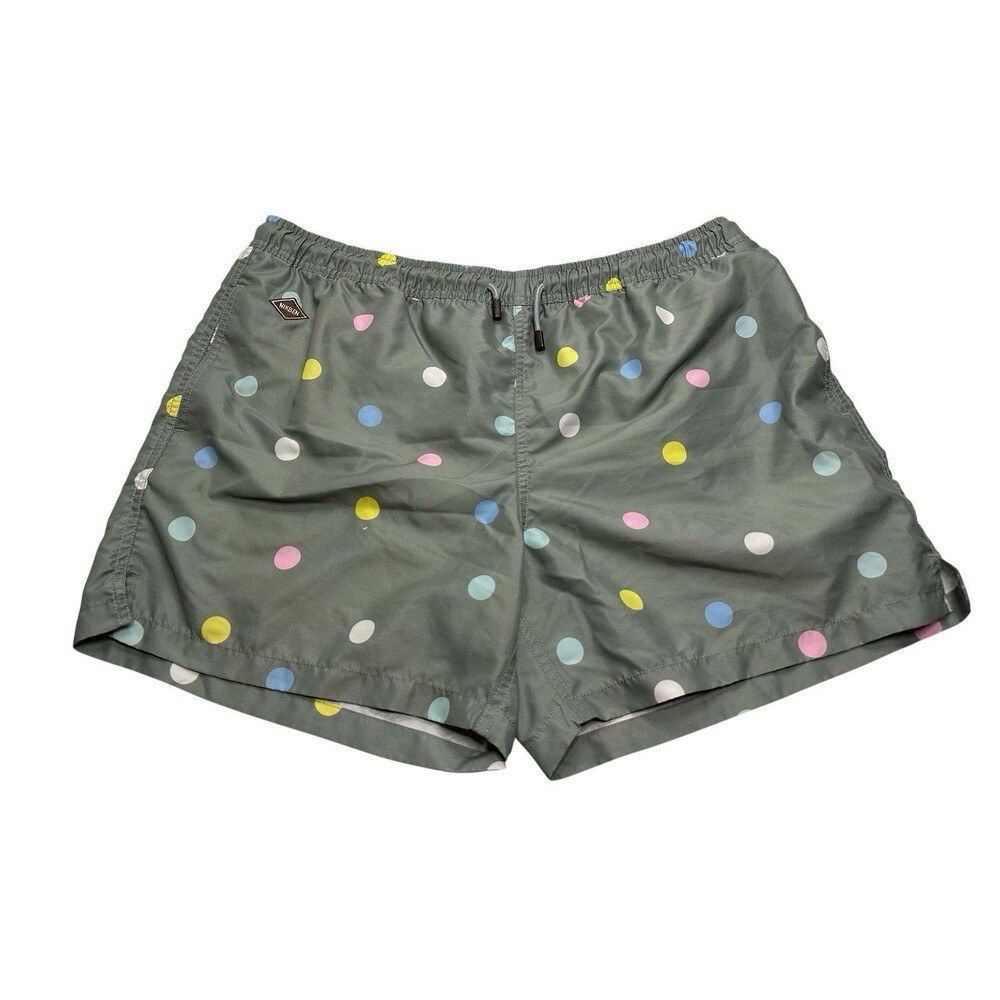 Men's Nikben Mixed Dot Swim Trunks 5" Size XXL Grey